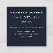 Retro personaliseren foto kapper vierkante visitekaartje (Achterkant)