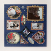 Retro Personalized 11 Photo Collage Template DIY Legpuzzel (Horizontaal)