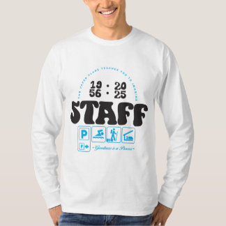 Retro PERSONEEL Graphic met Papieren Vliegtuig Quo T-shirt