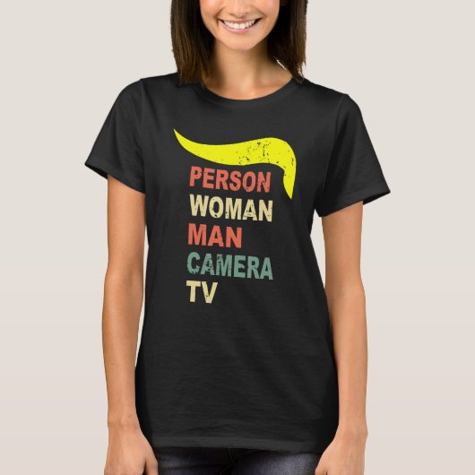 Retro  persoon Man TV T-shirt (Voorkant)