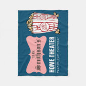 Retro Persoonlijke familienaam thuisbioscoop Fleece Deken (Voorkant)