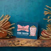 Retro Persoonlijke familienaam thuisbioscoop Fotoplaat (Zijkant)