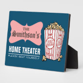 Retro Persoonlijke familienaam thuisbioscoop Fotoplaat (Zijkant)