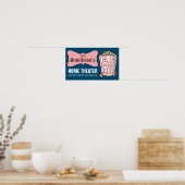 Retro Persoonlijke familienaam thuisbioscoop Poster (Keuken)