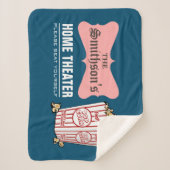 Retro Persoonlijke familienaam thuisbioscoop Sherpa Deken (Voorkant)