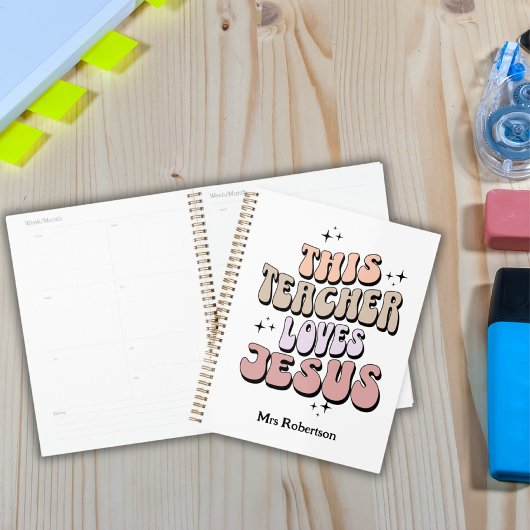 Retro persoonlijke Jezus leraar waardering  Planner