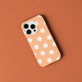 Retro Perzik Bloemen grillige Preppy Hippie Spring iPhone 16 Pro Hoesje