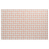 Retro Perzik Bloemtegel - Kamgaren Stof (Yard (91,4 cm))