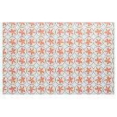 Retro Perzik Bloemtegel - Kamgaren Stof (Fat Quarter)
