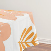 Retro Perzik Fuzz Oranje Bloempatroon Tafelkleed (Voorbeeld)