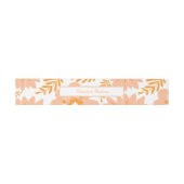 Retro  Perzik Fuzz Oranje Bloempatroon Uitnodigingen Wikkel (Vlak)