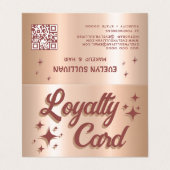 Retro perzik oogschaduw palet loyaliteitskaart visitekaartje (Buitenkant ongevouwen)