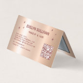 Retro perzik oogschaduw palet loyaliteitskaart visitekaartje (Achterkant)