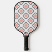 Retro  Perzik Zwart-Wit Gepersonaliseerd Pickleball Paddle (Voorkant)