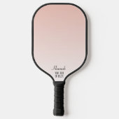 Retro Perzik Zwart-Wit Gepersonaliseerd Pickleball Paddle (Achterkant)