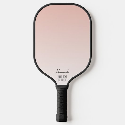 Retro Perzik Zwart-Wit Gepersonaliseerd Pickleball Paddle (Achterkant)