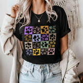 Retro PET-poot geruit T-shirt