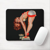  Retro Peter Driben Pinup Girl op schaal Muismat (Met muis)