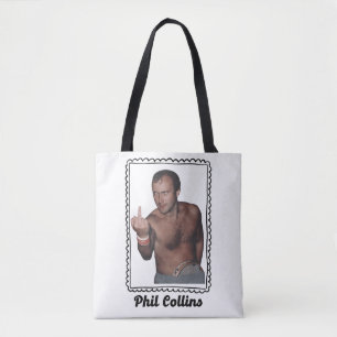 Retro Phil Collins Vintage 80s Muziek Fan Art Tote Bag