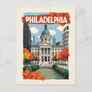 Retro Philadelphia Briefkaart