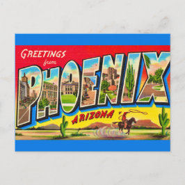 Retro Phoenix Arizona ansichtkaart Briefkaart