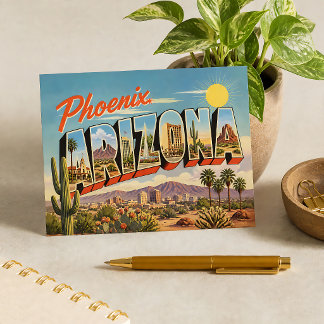 Retro Phoenix Arizona Briefkaart