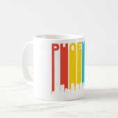Retro Phoenix Skyline Koffiemok (Voorkant links)