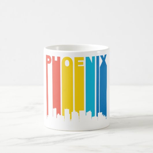 Retro Phoenix Skyline Koffiemok (Center)