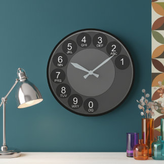 Retro Phone Dial Wall Clock Grote Klok