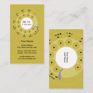Retro Phone Yellow Business/Profile Card Visitekaartje
