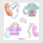 Retro  Phones Sticker Pack (Vel)