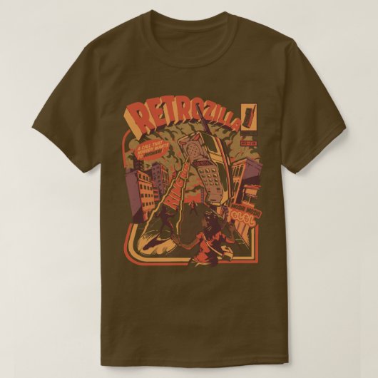 Retro Phonezilla T-shirt (Design voorkant)