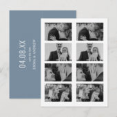 Retro Photo Bladwijzer Save the Date Invitation Uitnodiging Briefkaart (Voorkant / Achterkant)