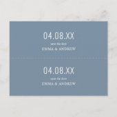 Retro Photo Bladwijzer Save the Date Invitation Uitnodiging Briefkaart (Achterkant)