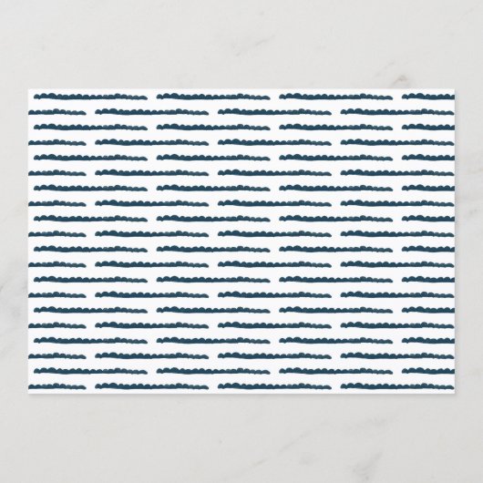 Retro Photo Blue Frame Graduation High School Aankondiging (Achterkant)