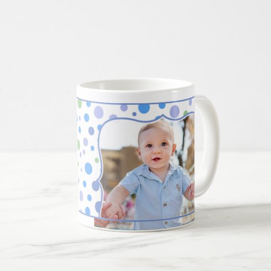 Retro Photo Blue Mok voor kinderen (Voorkant rechts)