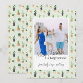 Retro Photo Cactus Desert-kerstkaarten Feestdagenkaart (Voorkant / Achterkant)