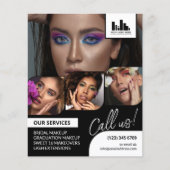 Retro Photo Collage Logo QR Makeup Promotional Flyer (Voorkant)