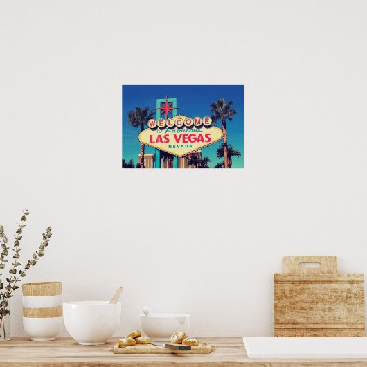Retro Photo Effect Fabulous Las Vegas Nevada, jare Poster (Keuken)