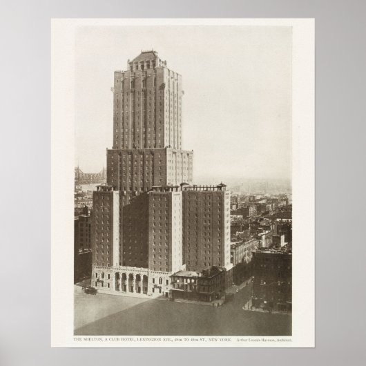 Retro  Photo New York City Building Poster (Voorkant)