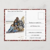 Retro Photo Santa Custom Address Classic Christmas Feestdagenkaart (Achterkant)