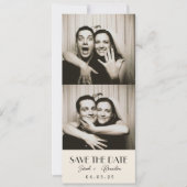 Retro Photobooth Typography Qrcode Save the Date I Kaart (Voorkant)