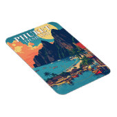 Retro Phuket Thailand Beach Reizen Magneet (Rechterzijde)