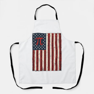 Retro Pi Amerikaanse Vlag Wiskundeleraar T-shirt O Schort