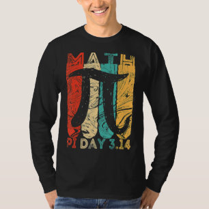 Retro Pi Dag 3 14 Symbool Pi Wiskunde Geek Infi T-shirt