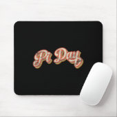 Retro Pi Dag Tekst Gift Wiskunde Docent Studen Muismat (Met muis)