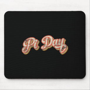 Retro Pi Dag Tekst Gift Wiskunde Docent Studen Muismat