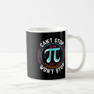 Retro pi dag wiskundige kan niet stoppen wil pi st koffiemok
