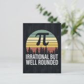 Retro Pi Day - Irrationeel maar goed afgerond Feestdagenkaart (Staand voorkant)