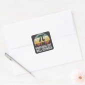 Retro Pi Day - Irrationeel maar goed afgerond Vierkante Sticker (Envelop)